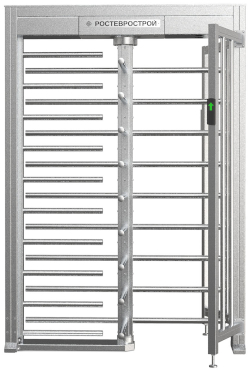Полноростовой роторный 4-х лопастной турникет облегченной серии Ростов-Дон ПР1Л/4М2 НЕРЖ