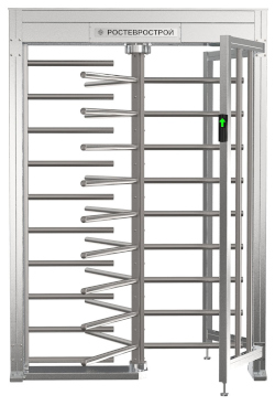 Полноростовой роторный 4-х лопастной турникет облегченной серии Ростов-Дон ПР1Л/3М2 НЕРЖ